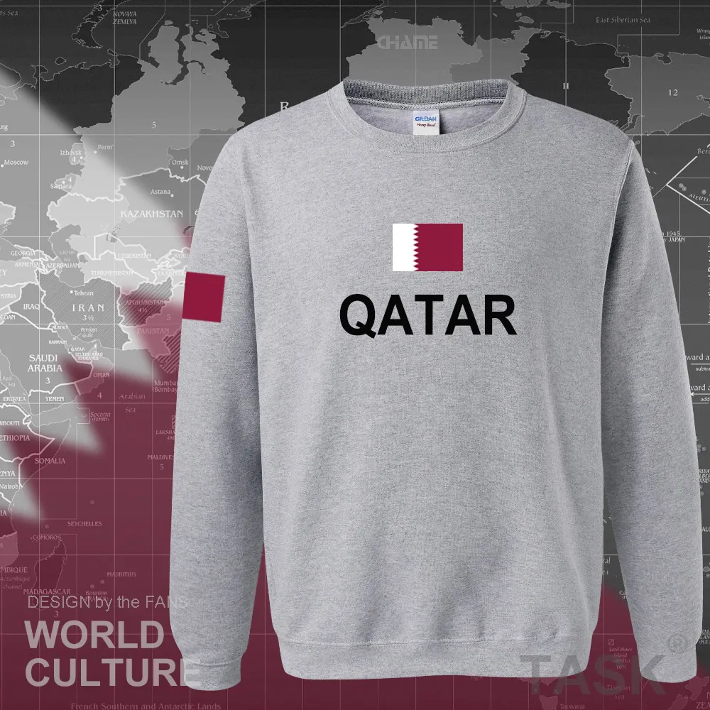 

2021 Qatar hoodies men sweatshirt sweat new hip hop streetwear tracksuit nation Qatari flag Dawlat QA