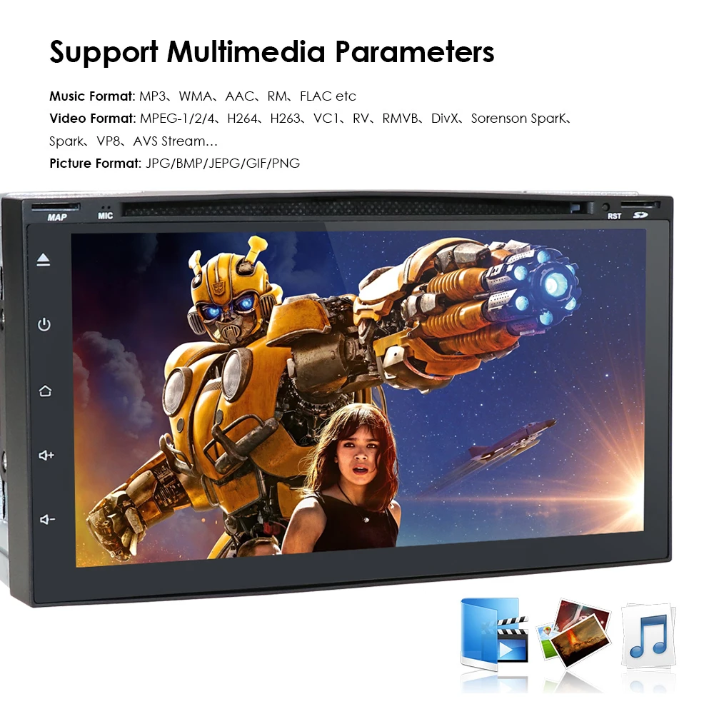 OctaCore " 2Din Android9.0 Автомобильный DVD Радио мультимедийный плеер 800*480 универсальный gps навигация Авторадио Стерео Аудио OBD2 DVR DTV