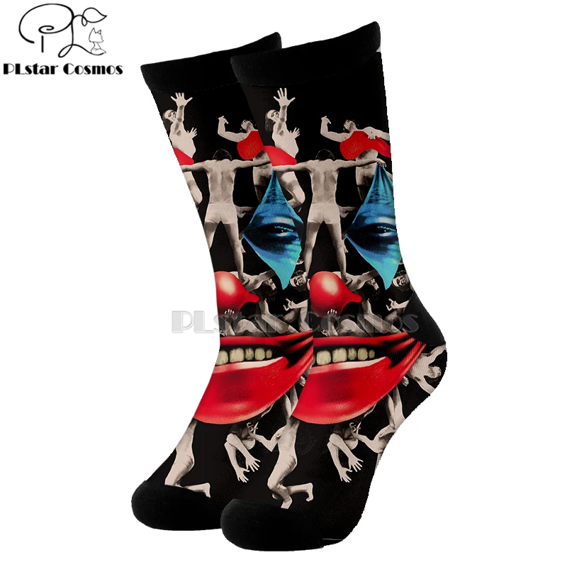Plstar Cosmos comic dc haha злой Джокер злодей хлопчатобумажные носки мультфильм 3d печати носки высокие носки мужские и женские качественные Joaquin Феникс-3