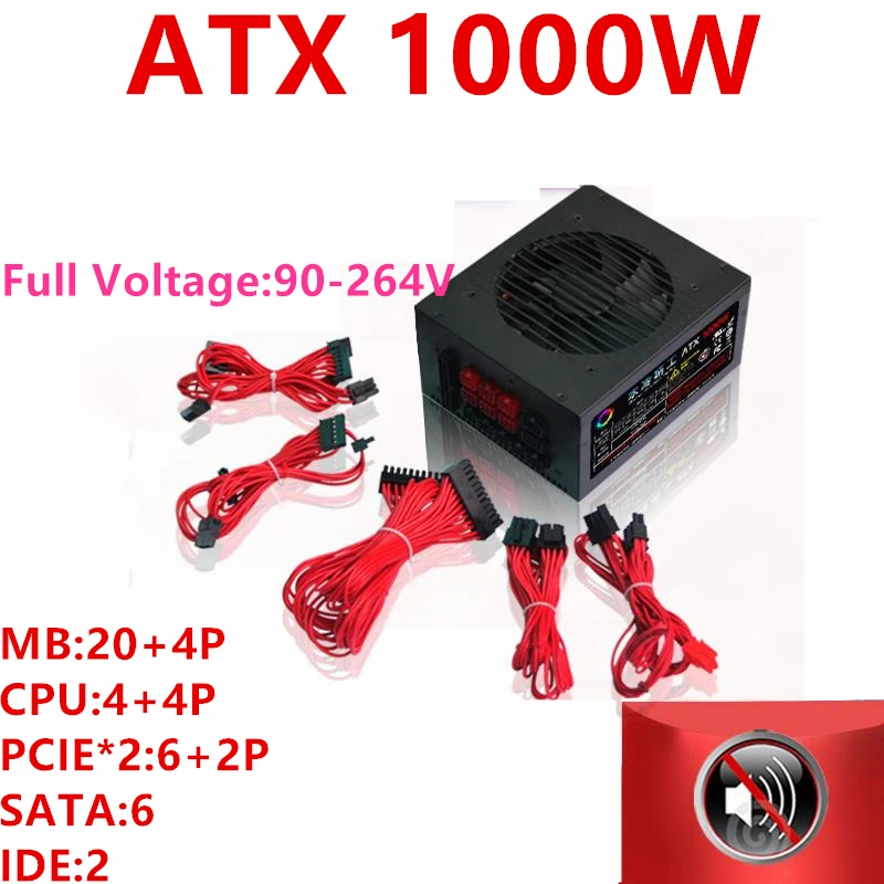 Online Neue Original NETZTEIL Für Wasser Gekühlt Seiko Volle Module Spiel Mute Power Versorgung Bewertet 1000W Spitzen 1450W Power Versorgung ATX 1000W