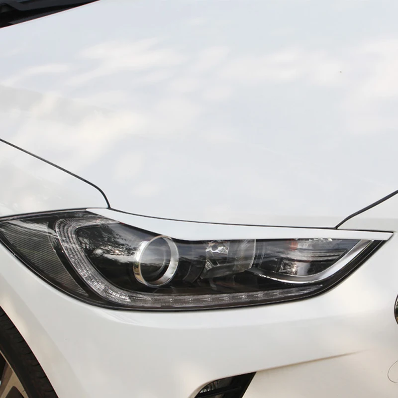Модификация для Hyundai Elantra 2016 2017 седан фара Брови Веки Abs хромированные наклейки