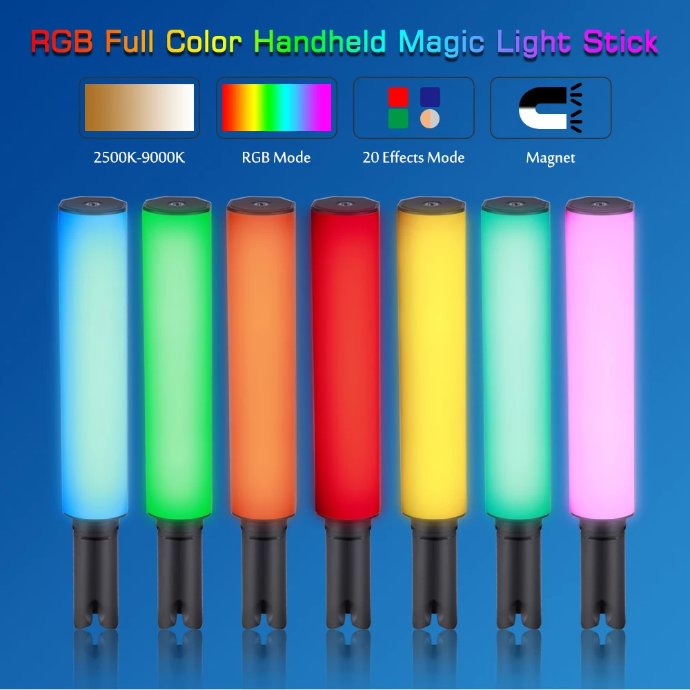 SH RGB ручной светодиодный светильник для фотосъемки перезаряжаемая палочка с 20