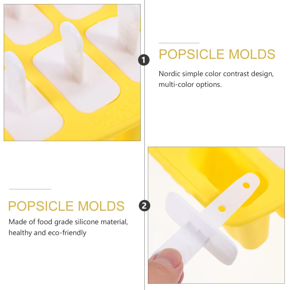 

1 Set 12 Grids Popsicle Molds Homemade Ice Cream Molds Practical Ice Cream Maker
