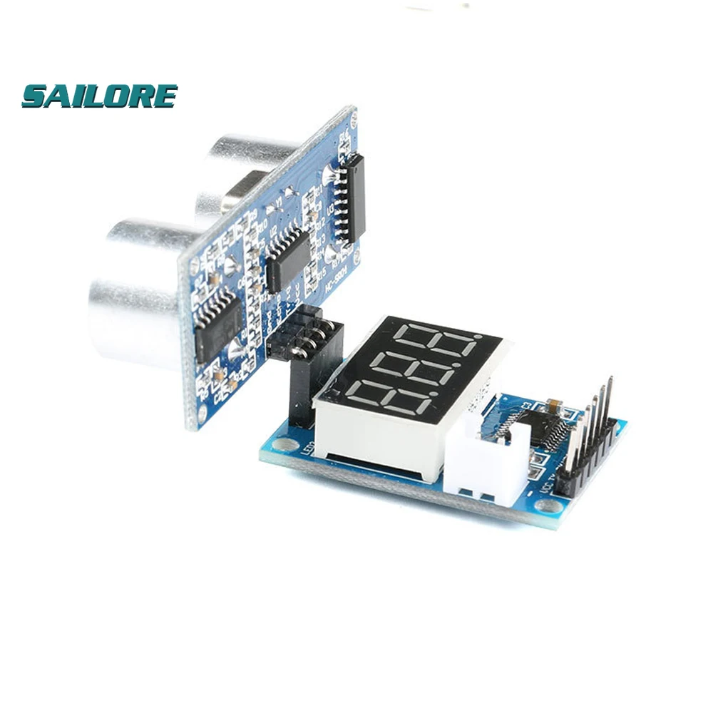 

HC-SR04 ультразвуковой сенсорный модуль, измерительный преобразователь расстояния для Arduino, детектор с цифровым дисплеем