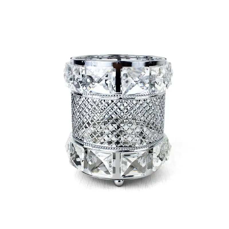 Фарфоровый новый металлический держатель для кистей макияжа с кристаллами в