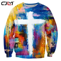 cjlm new harajuku style long sleeve top summer man oil painting color 3d casual cross hiphop daily purchasing dropship wholesale