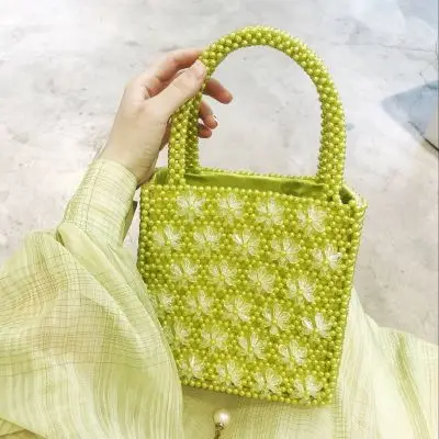 Сумка Ins с шестью лепестками и жемчужинами в форме сердца том же стиле