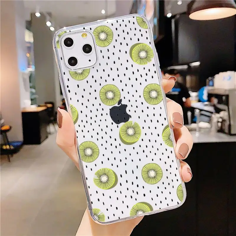 

Cartoon summer fruit fashion design Phone Case Transparent soft For iphone 5 5s 5c se 6 6s 7 8 11 12 plus mini x xs xr pro max