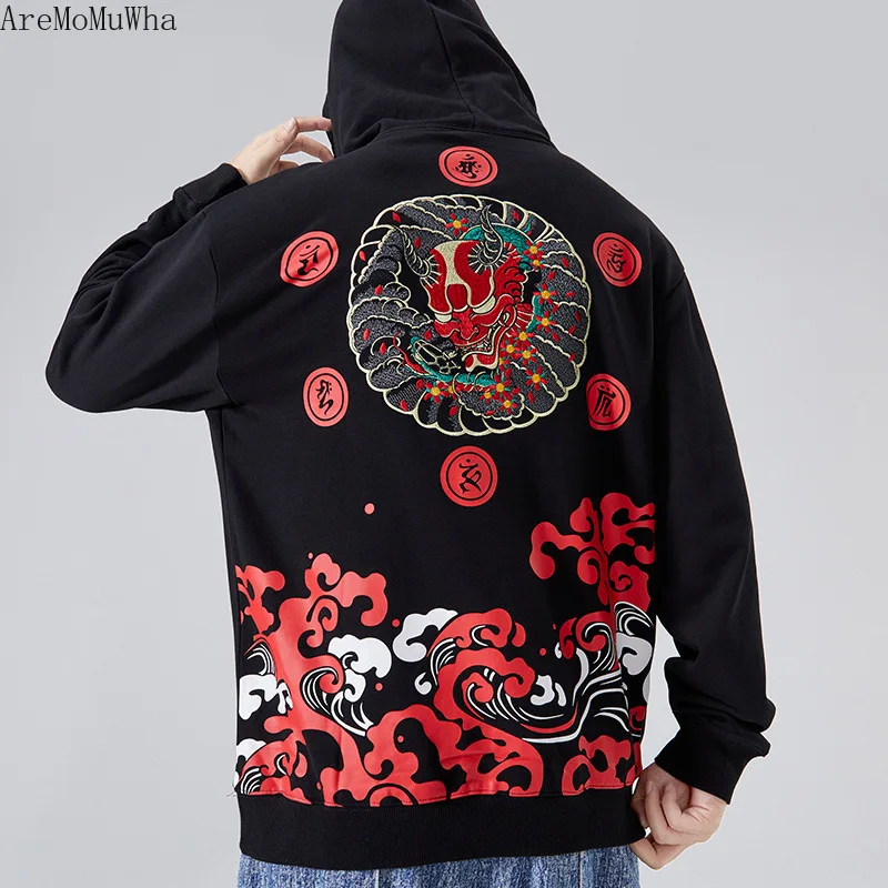 

Spring The New Japanese Popular Logo Sets Original SuFeng Teenagers Hip-hop Loose Big Code Hoodies Fleece Coat Hoodies clothing