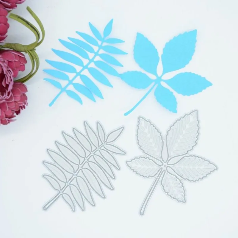 

Металлические штампы с зелеными листьями для скрапбукинга «сделай сам», бумажный блокнот для декора, штамп из углеродистой стали