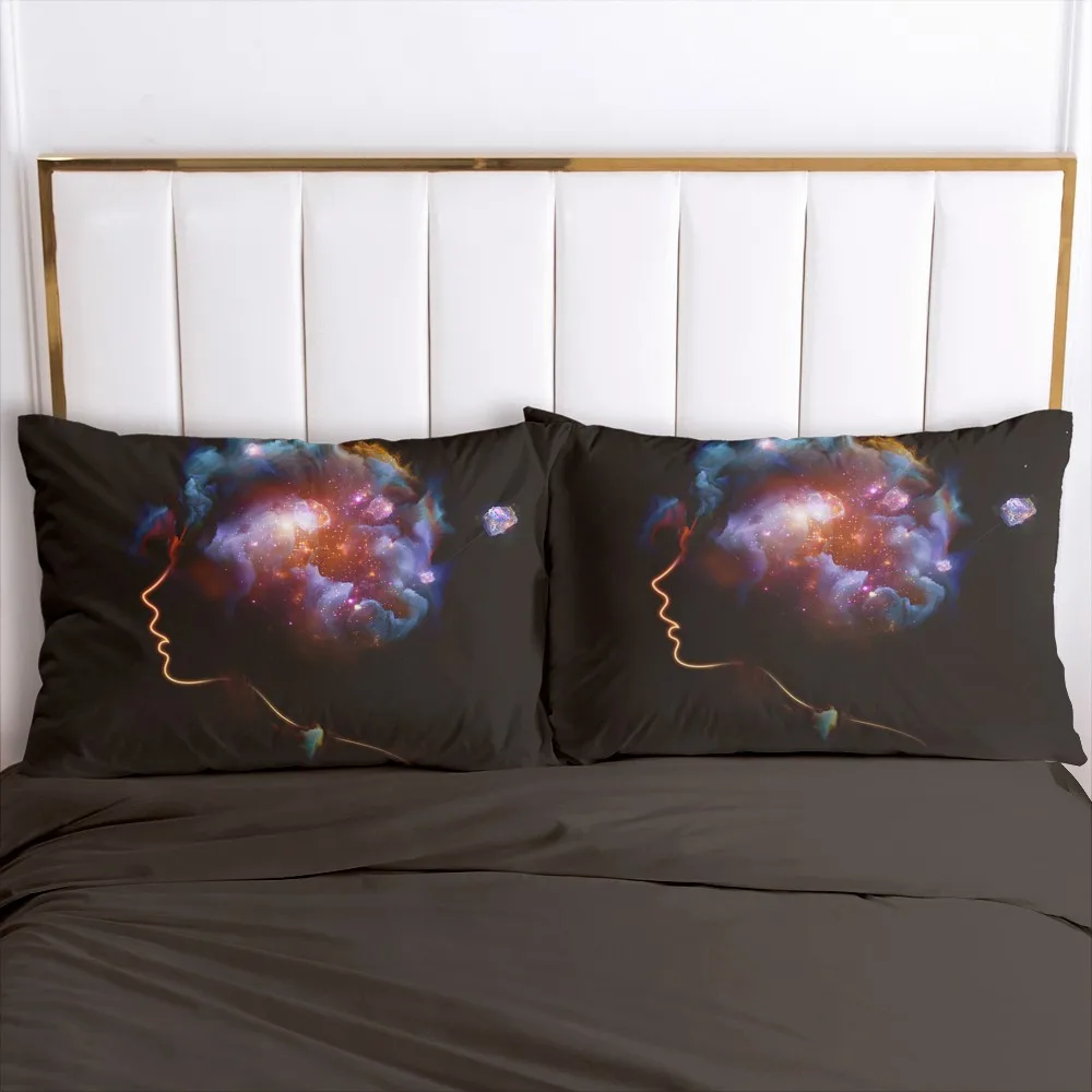 3D печатных черный цвет Galaxy 100% полиэфирная наволочка дома декоративные Pillowcse мА
