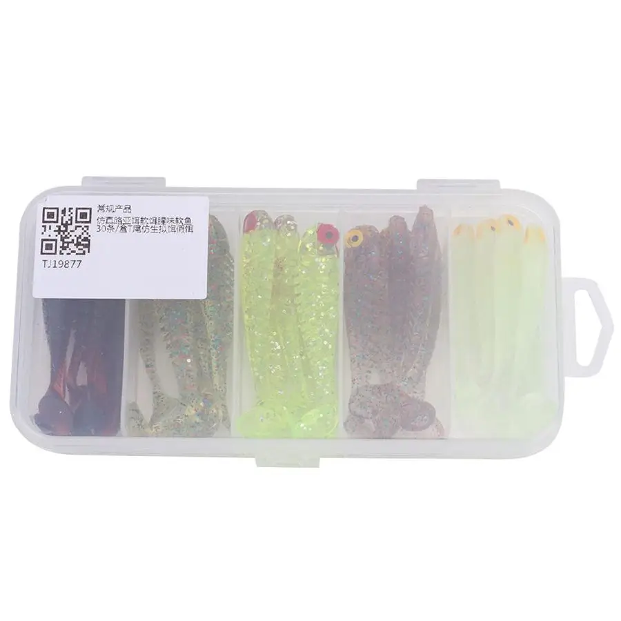 30 шт. многоцветные пожизненные ПВХ искусственные рыболовные приманки мягкие Т