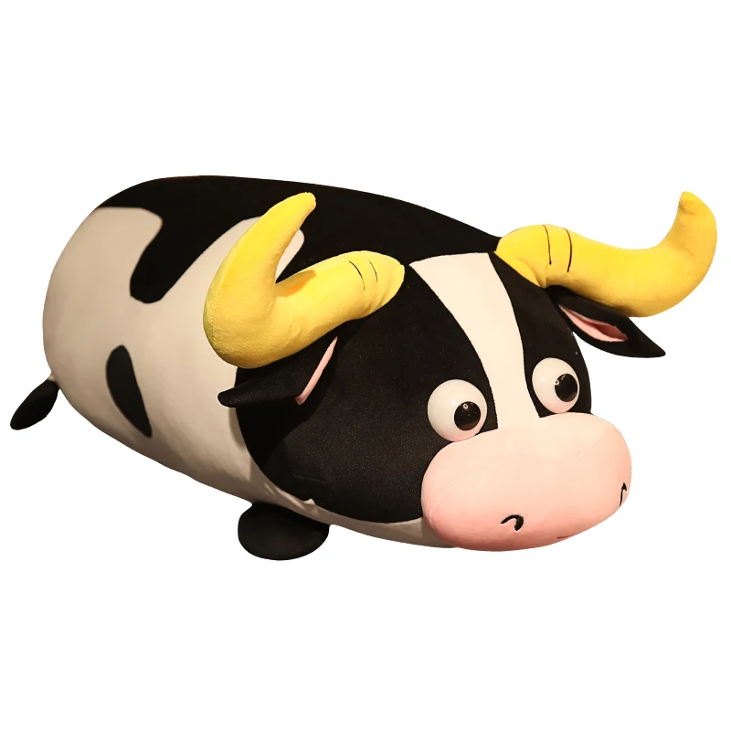 

Cute Lying Cattle Plush Toy Kawaii Stuffed Cow Animal Plush Doll Soft Cartoon Sleeping Pillow Gift for Lovers Children