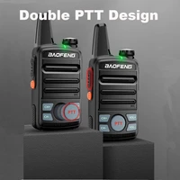 2pcs baofeng mini walkie talkie uhf 400 470mhz dual ptt compact small portable two way radio bf t99 mini with earpiece