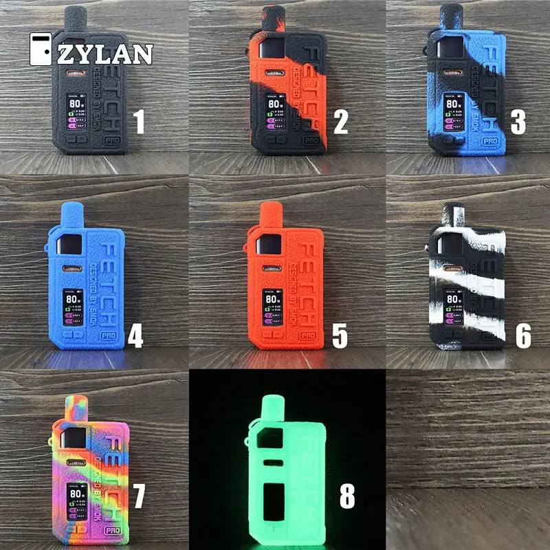 

ZYLAN Silicone Case For Smok Fetch Pro Pod Kit 80w Vape Texture Skin Cover Sleeve Wrap Shell Gel Pouch for Fetch Pro