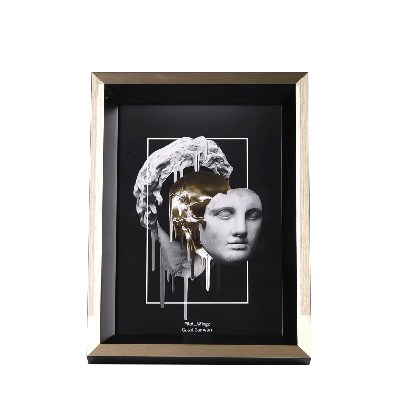 

European style metal solid wood photo frame table 6 "7" picture frame art creativity study office luxury soft decoration