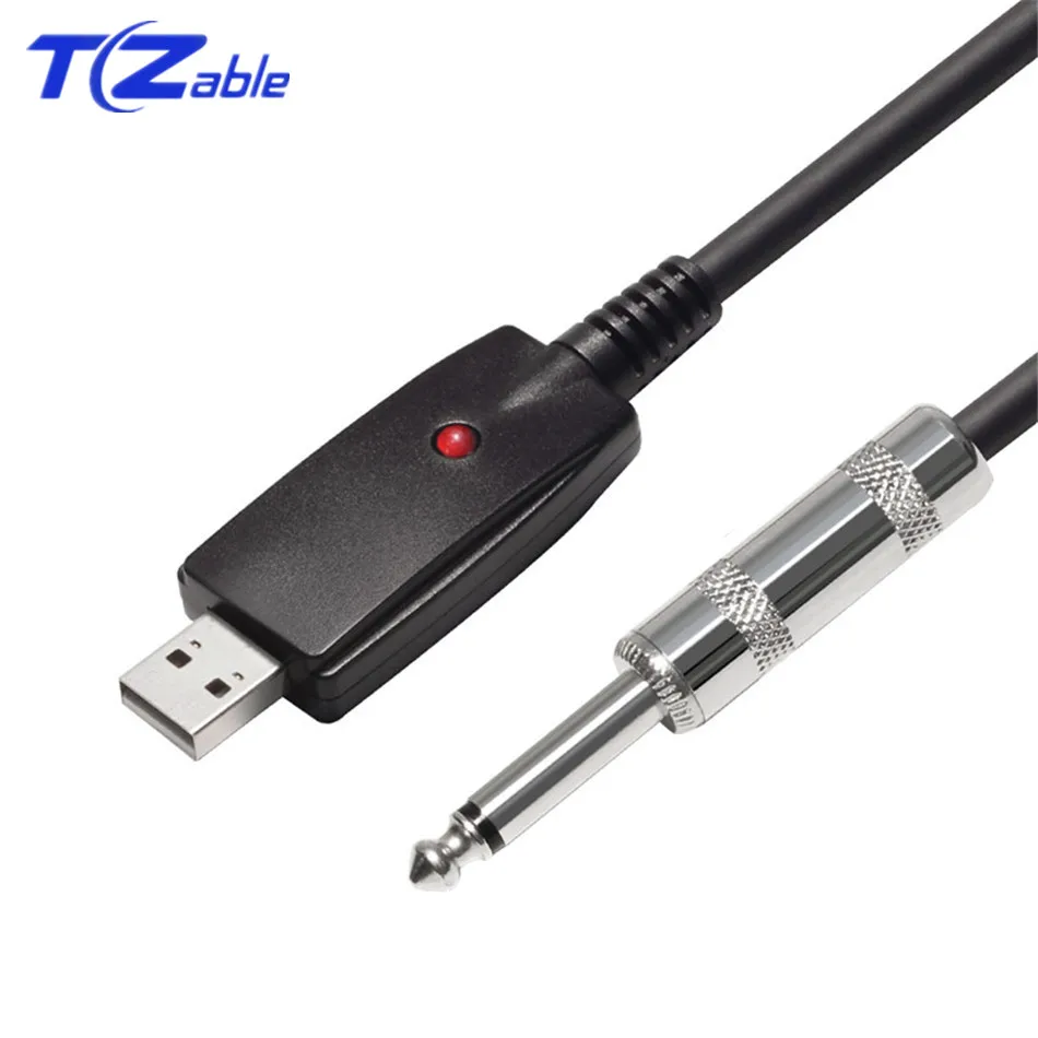3 м гитарный кабель с разъемом USB 6 35 мм удлинители для аудио соединительные кабели