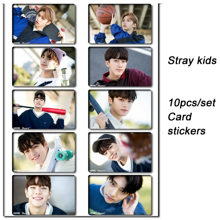 

10pcs/set Stray kids KPOP photo cards stickers album sticky adshesive kpop Stray kids lomo card photocard sticker SKD00708