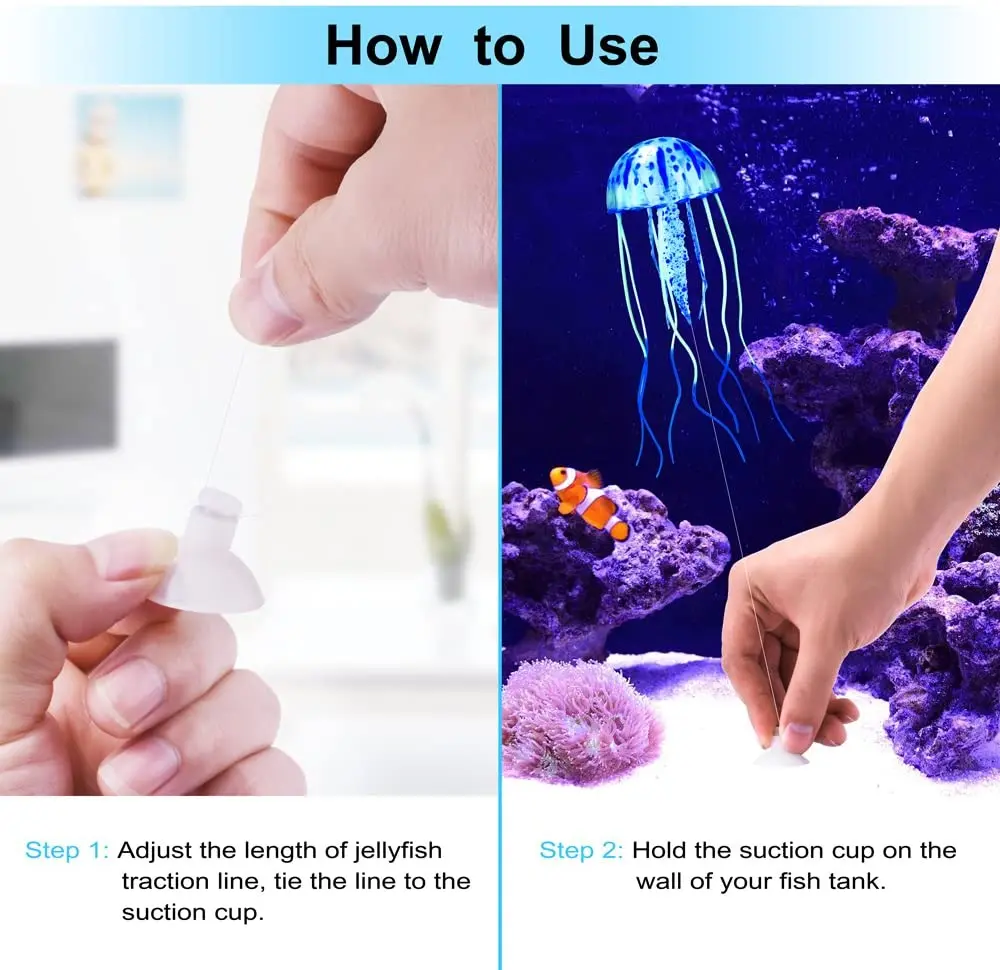 Искусственная Медуза со светящимся эффектом для аквариума украшение 1 шт.