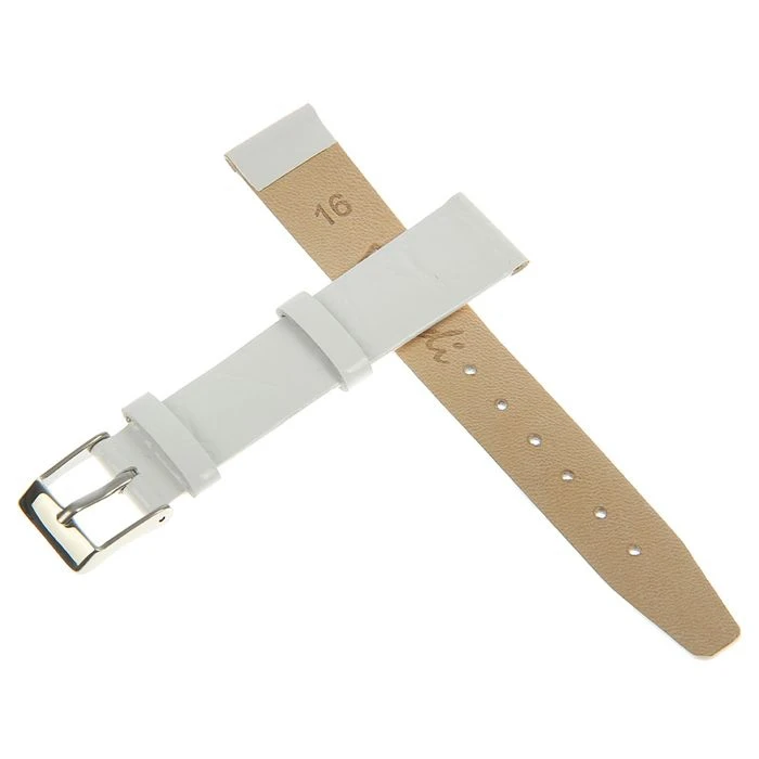 Ремешок для часов мужской 16 мм белый фактура пандора 1182160|Ремешки часов| |