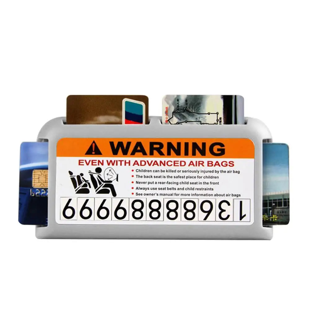 

Зажим для козырька автомобиля 2 в 1, держатель для карт, номер телефона при временной парковке