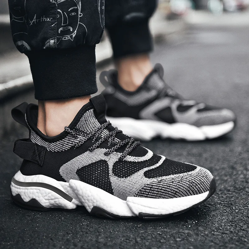 

Men's Shoes Autumn 2020 New Comfortable Breathable All-match Luminous Lace-up Fashion Shoes Korean Style Trendy Casual Sneakers