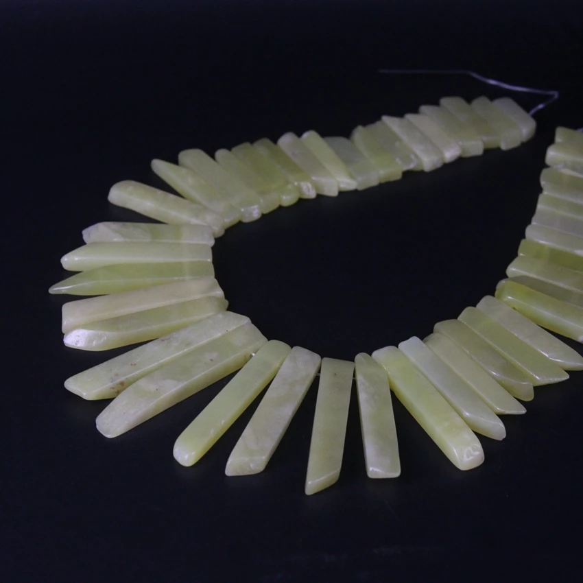 15 5 &quotНЕОБРАБОТАННАЯ нить лимонный нефритовый Топ Просверленный ломтик