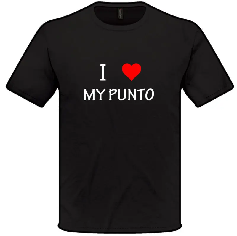 Футболка с надписью I Love Heart My Punto S-XXL pour Hommes Femmes Voiture Cadeau | Мужская одежда