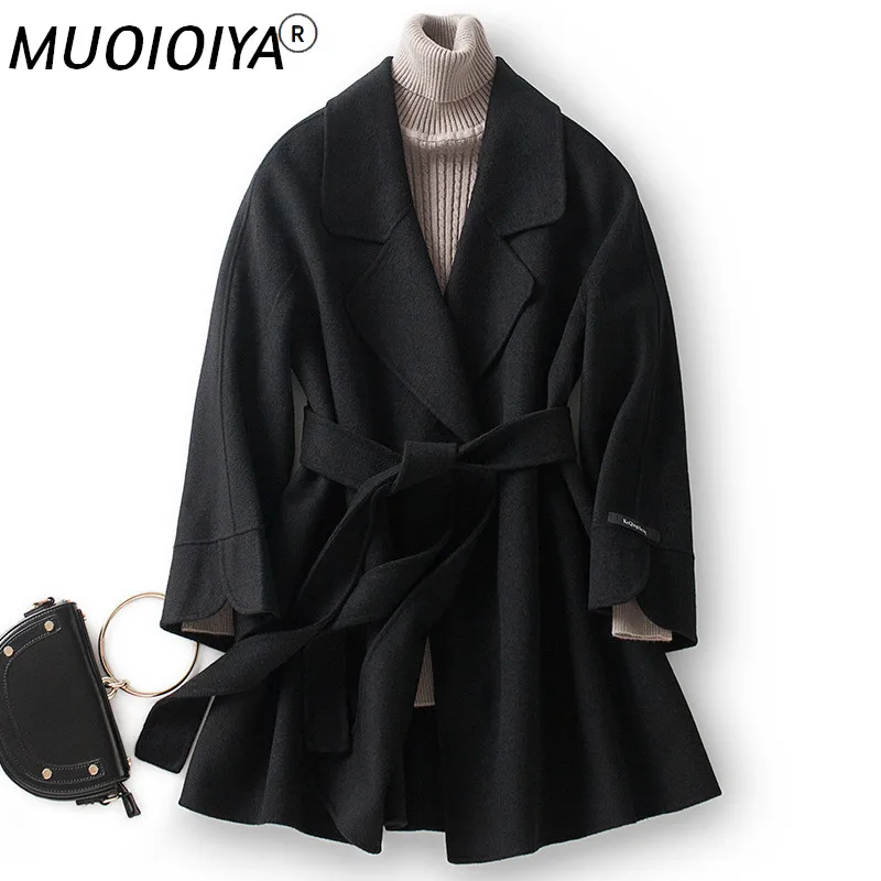 

100% Wool Coat Female Jacket Autumn Winter Jacket Women Clothes 2021 Double Side Woolen Coats Korean Overcoat MY3803