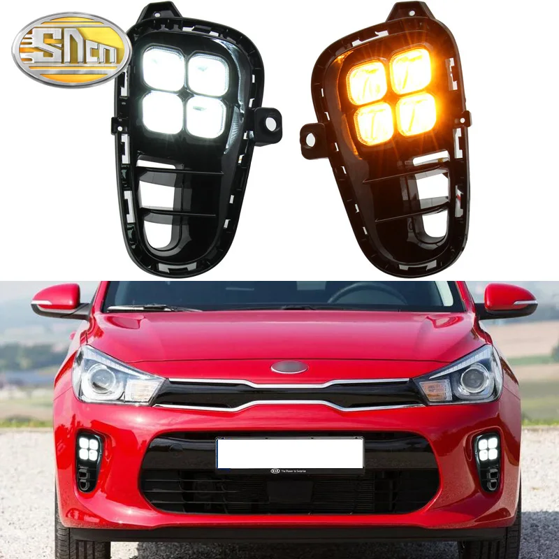 2 шт. для Kia Rio K2 2018 2019 2020 желтый сигнал поворота Водонепроницаемый ABS дневные