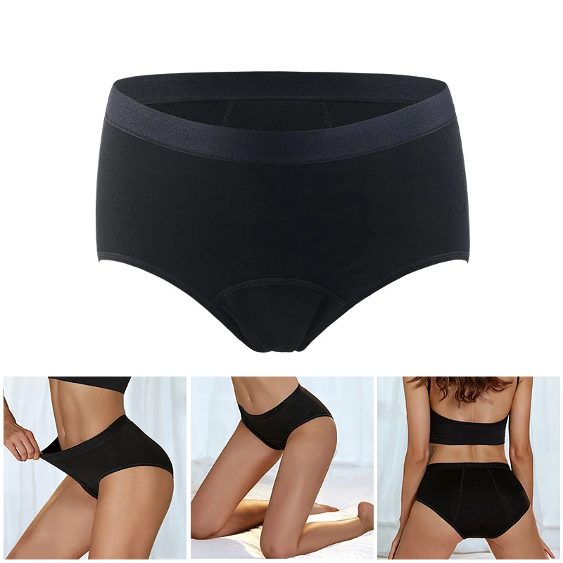 

Для женщин середины талии физиологические трусы четырех-Слои Бесплатные гигиенические салфетки нижнее бельё для девочек с защитой от прол...