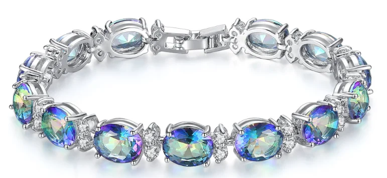 

YPD164 925 Silver Zircon Bracelet Girl Birthday Party DIY Bracelet Gift