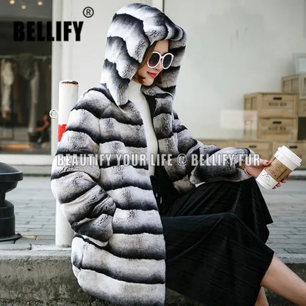 Европейские знаменитости модельные стильные меховые пальто шиншиллы Рекс