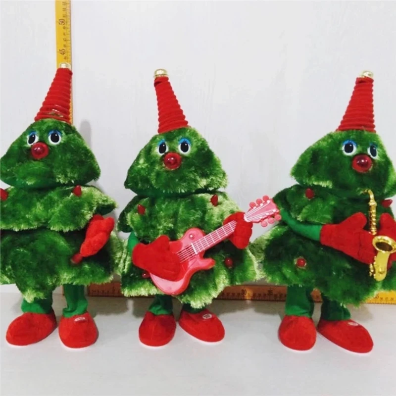 Рождественский Санта Клаус музыкальное пение Танцующая движущаяся светящаяся