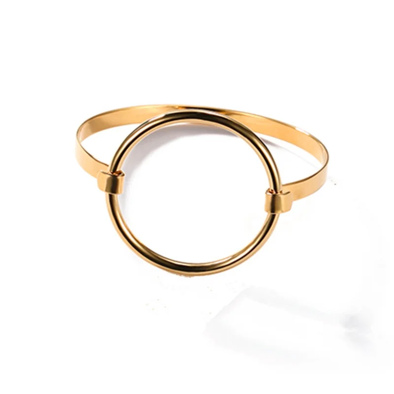 

Аксессуары, оптовая продажа, минимализм, циркулярное кольцо, модный браслет, модный браслет, Han Edition Hllow Out, Круглый браслет FF885