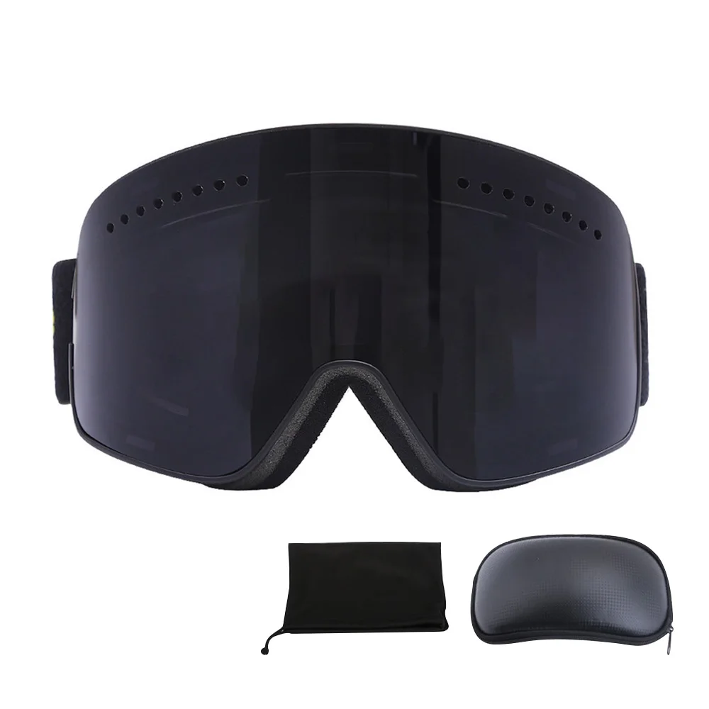 Магнитные лыжные очки с назальной защитой двухслойная антизапотевающая Лыжная