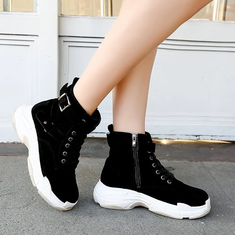 Сапоги Aleafalling женские из флока мягкие кожаные зимние сапоги для зрелых женщин