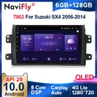 NaviFly 7862 QLED экран 1280*720 Android 10 для Suzuki SX4 1 2006 - 2014 автомобильное радио мультимедийный видеоплеер GPS навигация