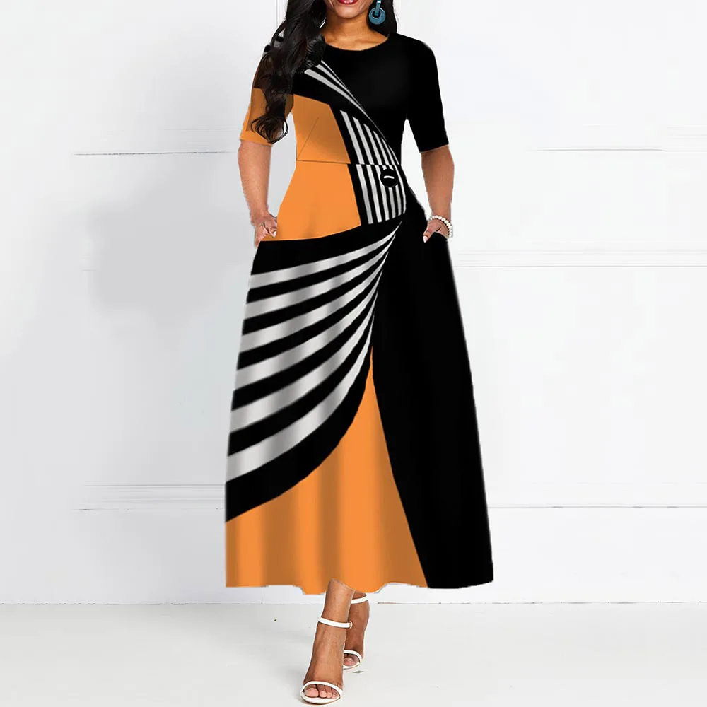 Вечернее длинное вечернее платье элегантное женское в стиле пэчворк на осень