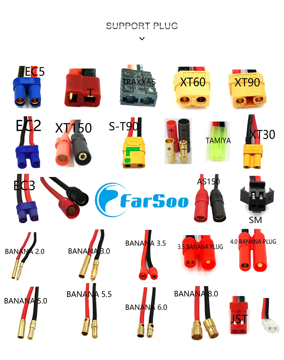 

Farsoo 5S 18.5V RC LiPo Battery 1100mAh 1300mAh 1500mAh 1800mAh 2200mAh 2600mAh 25C 35C 60C For RC toys Airplane Drone Boat Car