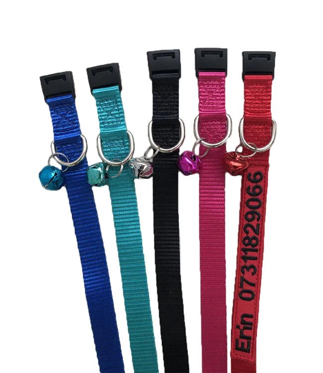 Вышитый на заказ воротник для кошек чтобы предотвратить потерю с колокольчиком