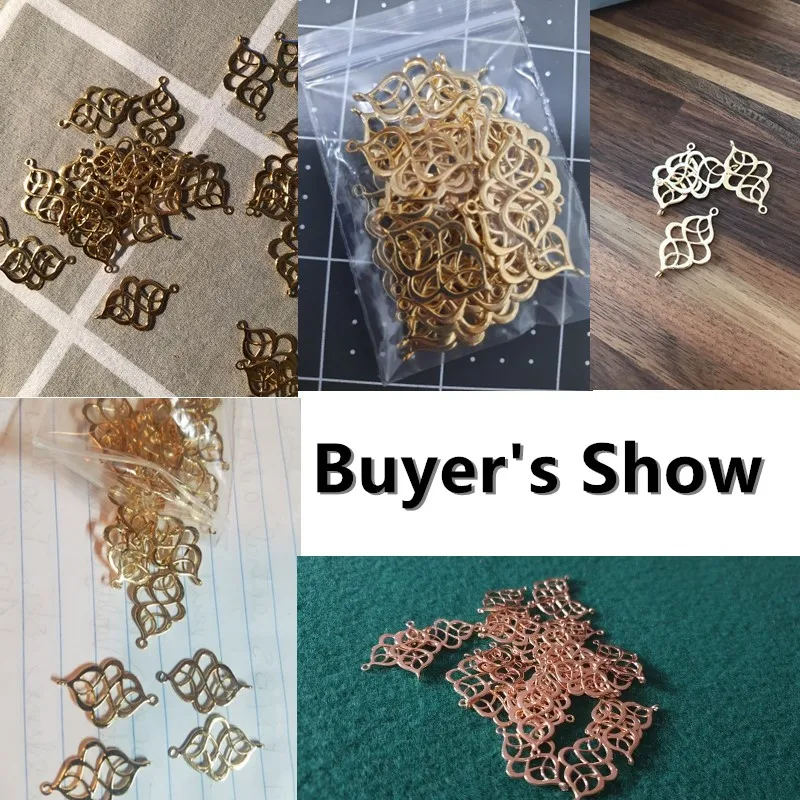 30 шт. подвески-коннекторы из розового золота с цветочным узором аксессуары для