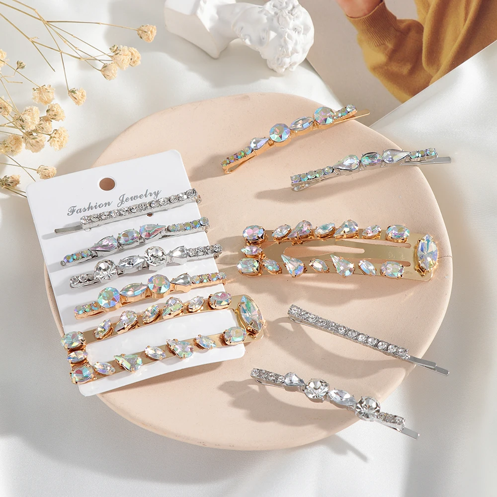 1 шт. шпилька для волос с горным хрусталем Заколки женщин очаровательные