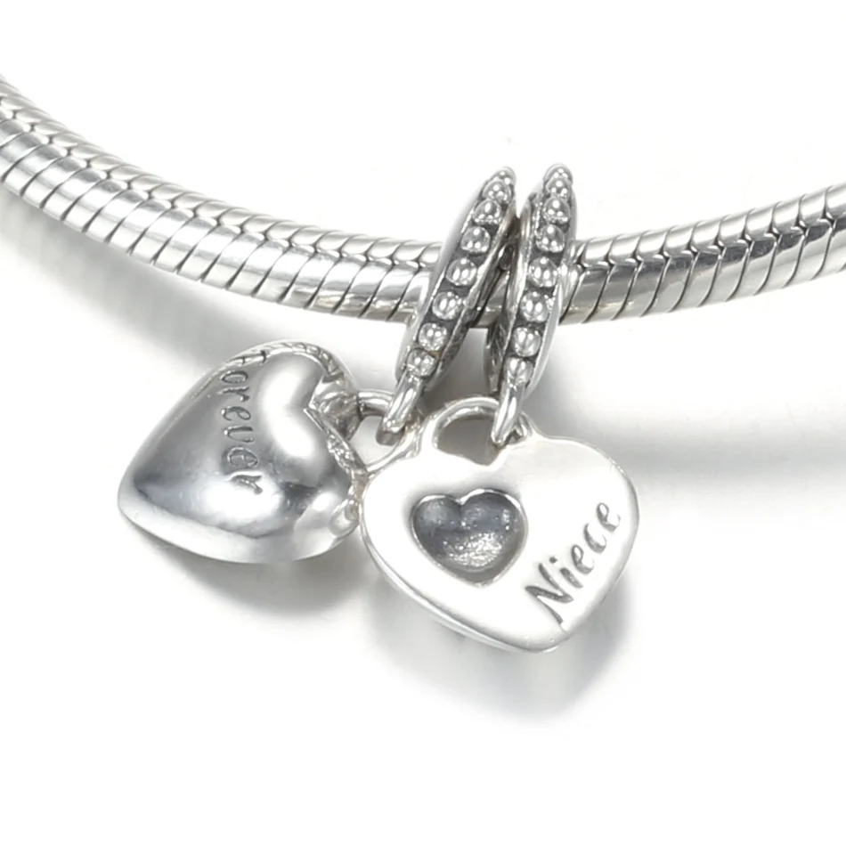 

Подвеска из серебра S925 пробы с бусинами для женщин, браслет, браслет, тетя, племянница, подвеска, очаровательные украшения «сделай сам»