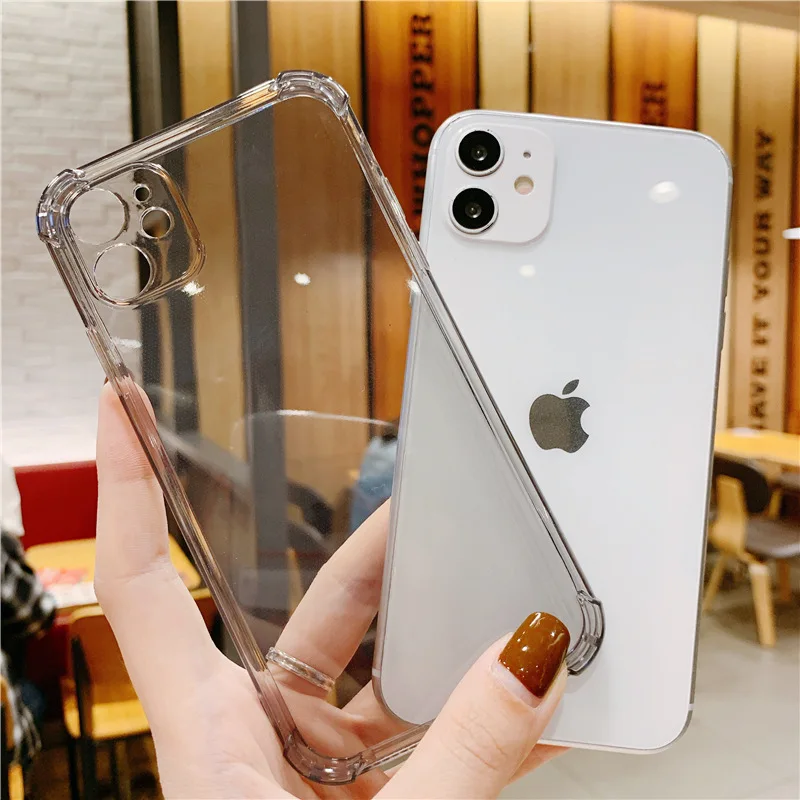Прозрачный чехол для телефона iPhone SE 2020 2 SE2 12 11 Pro Max X Xr Xs 7 8 6 6S Plus силиконовый