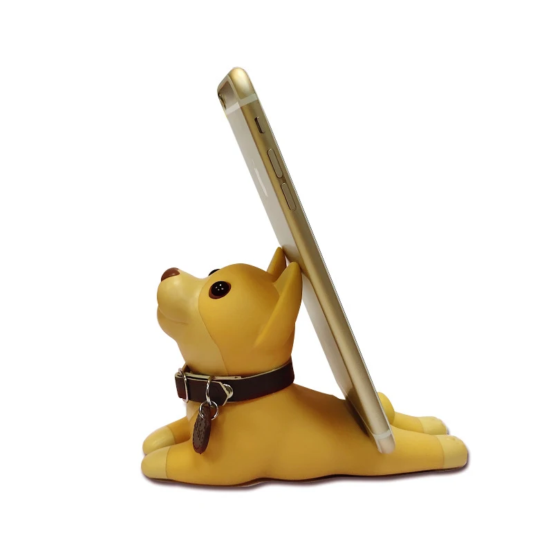 cartoon dog office home desktop stand mobile phone holder decoration lazy mobile ipad stand live free global shipping