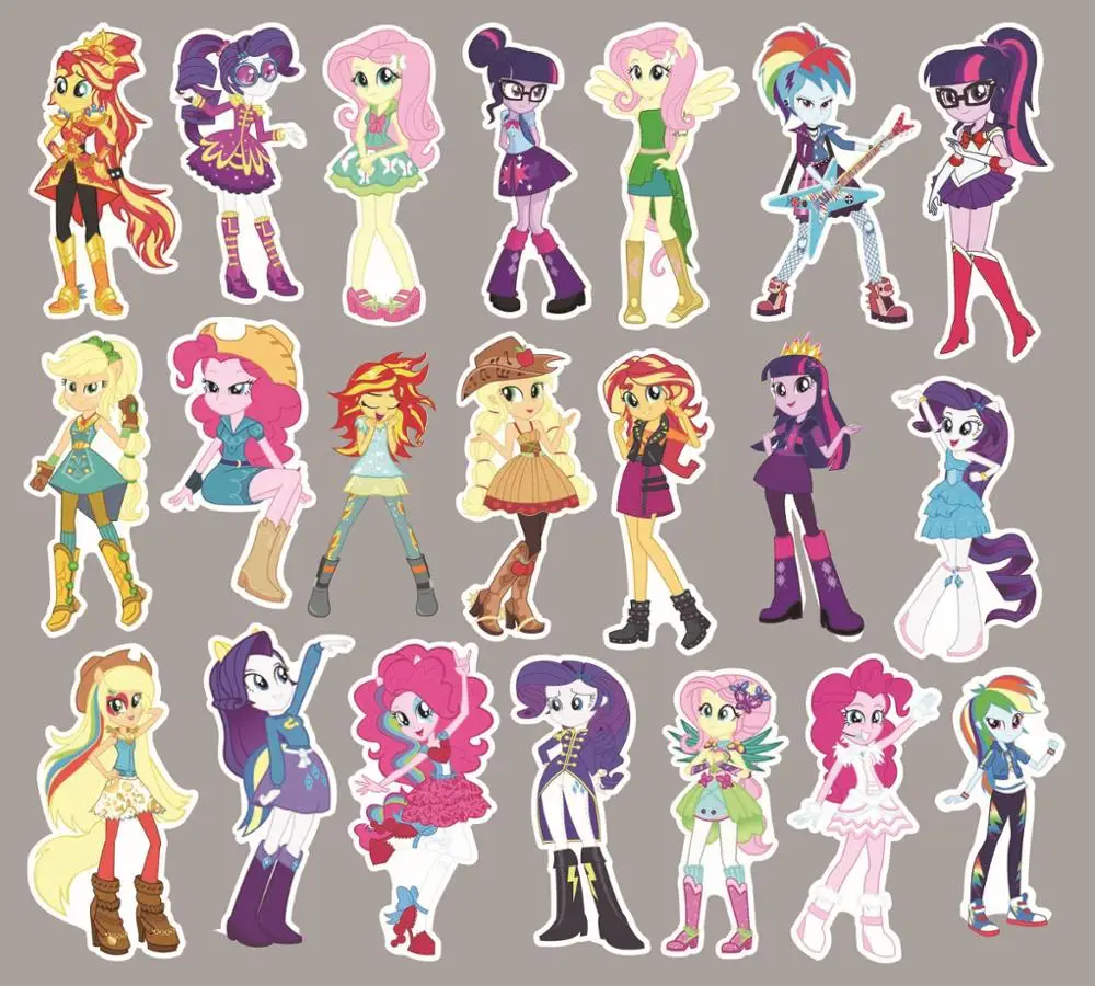 50 92 шт. с рисунком из мультфильма Мой маленький Стикеры изображением пони