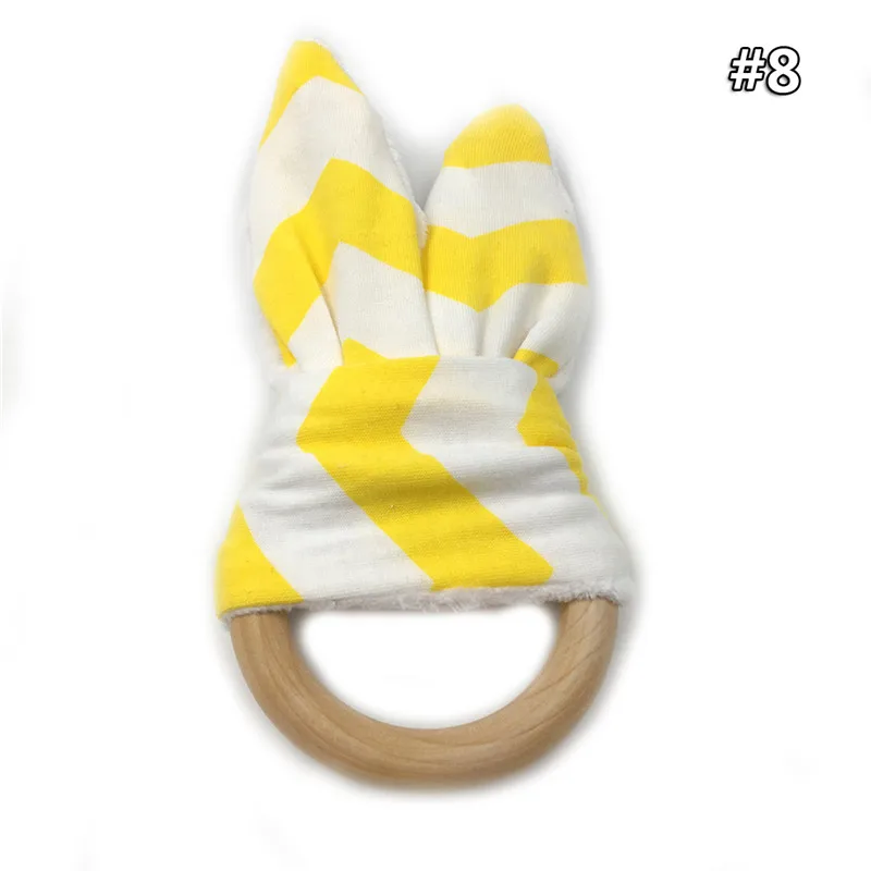 wood teether 8 DIY детские деревянные грызунок в форме уха пищевой бук безопасный органический деревянный цепь 3C Сертификация деревянная детская игрушка-погремушка подарок для новорожденных - Цвет: wood teether 8