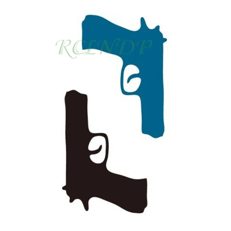 Водостойкая Временная тату Наклейка на тело сексуальный пистолет наклейки флэш