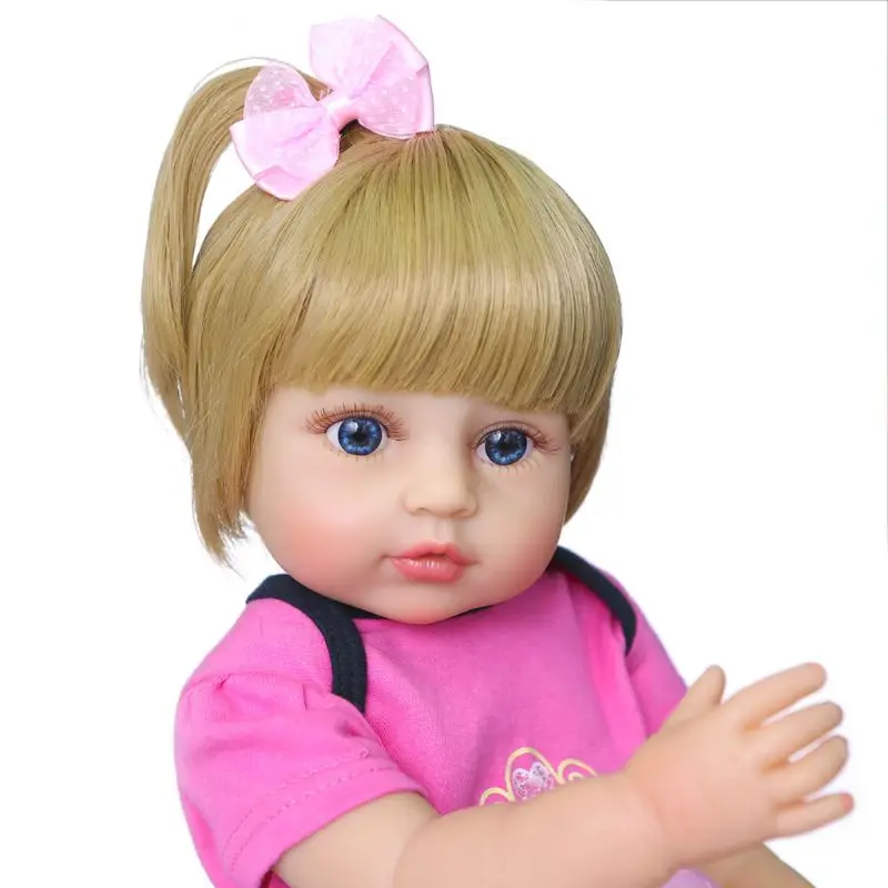 

55cm Realistic Doll Full Soft Vinyl Toddler Babies Lifelike Cute Girl Accompany 54DA